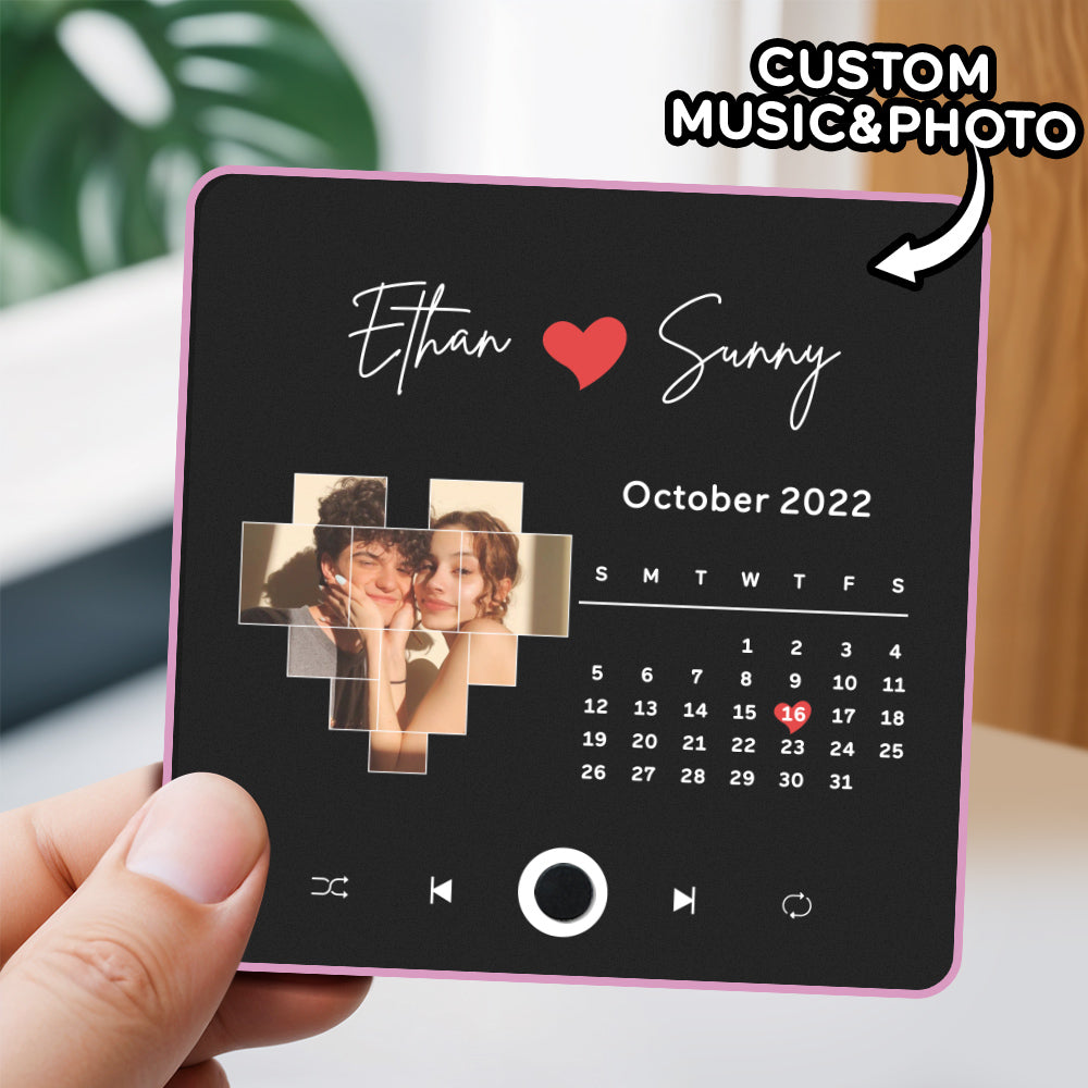 Personalized Custom Photo Music Fridge Magnet Can Play Songs and Adjust Volume, Gifts for Her