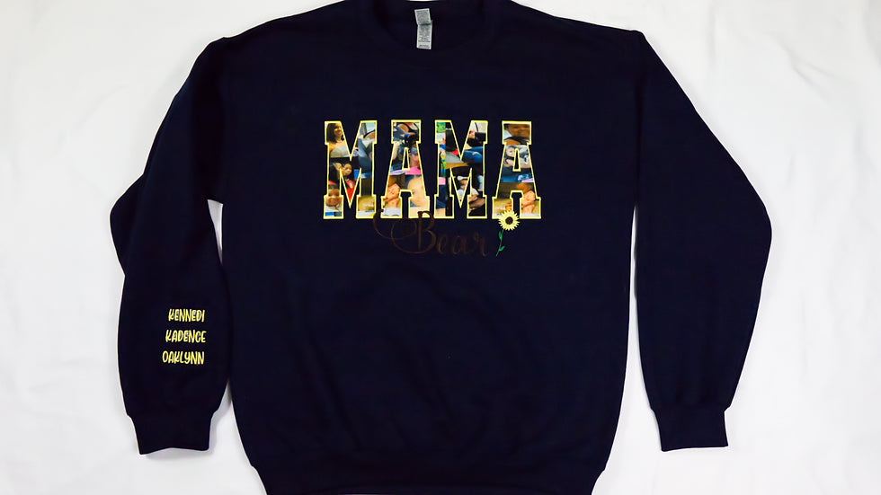 Custom MOM/MAMA/GRANDMA Image Embroidered Sweatshirt