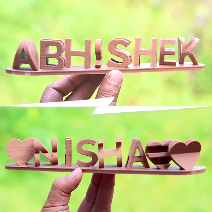 Dual Name Illusion Love 3D Printed as Sweet Gifts