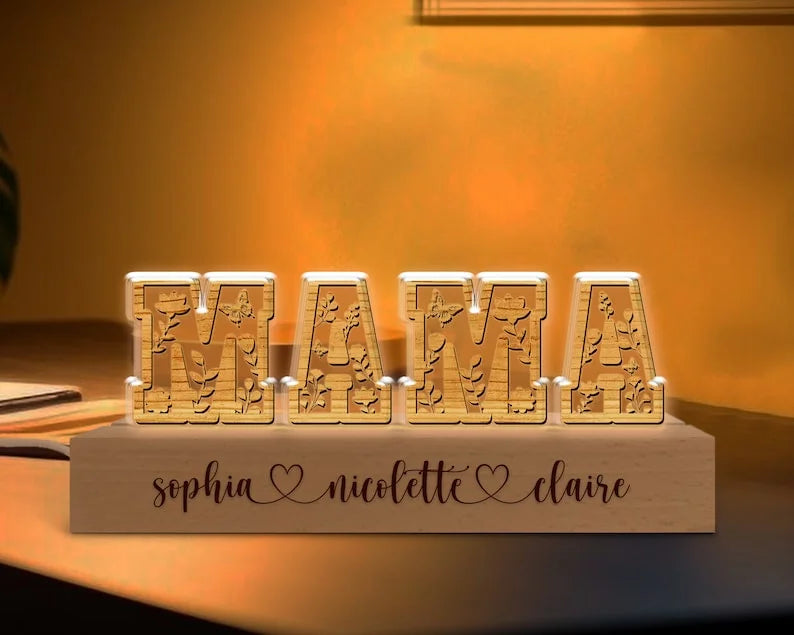 Personalized Mom Night Light, 3D Night Lamp, Mother's Day Gift Ideas