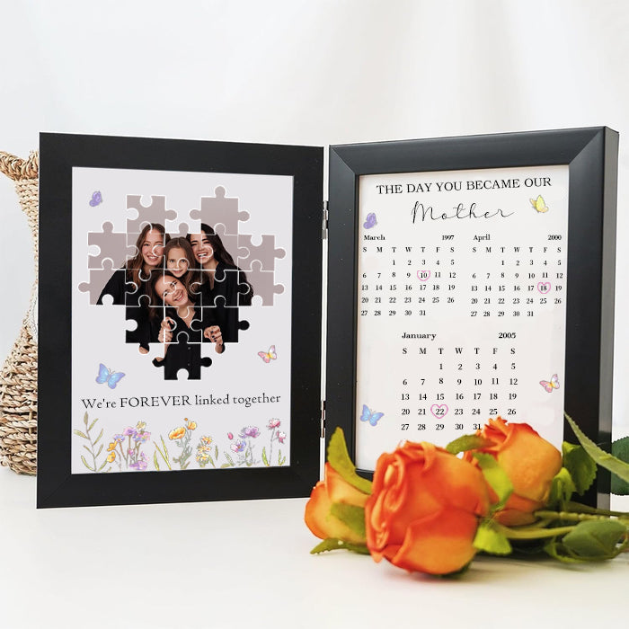 Custom The Day You Became Our Mum Puzzle Photo Frame