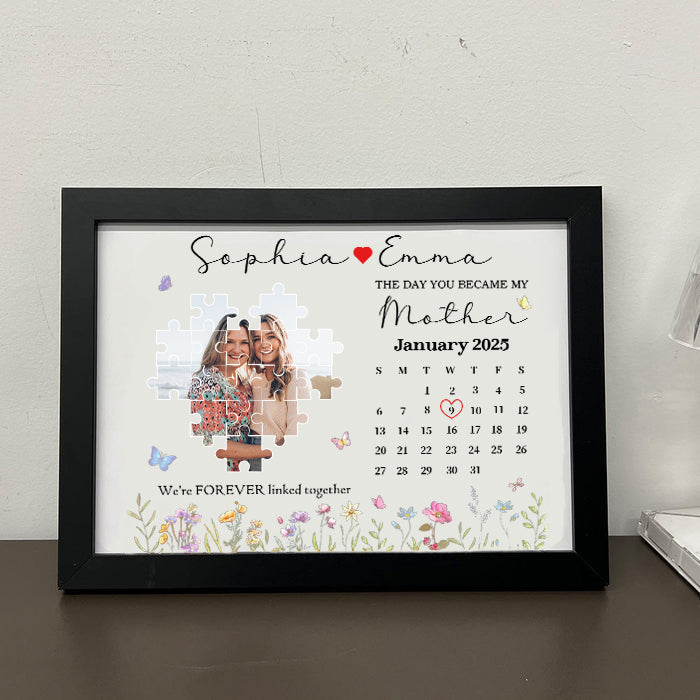 Custom The Day You Became My Mother Puzzle Photo Frame