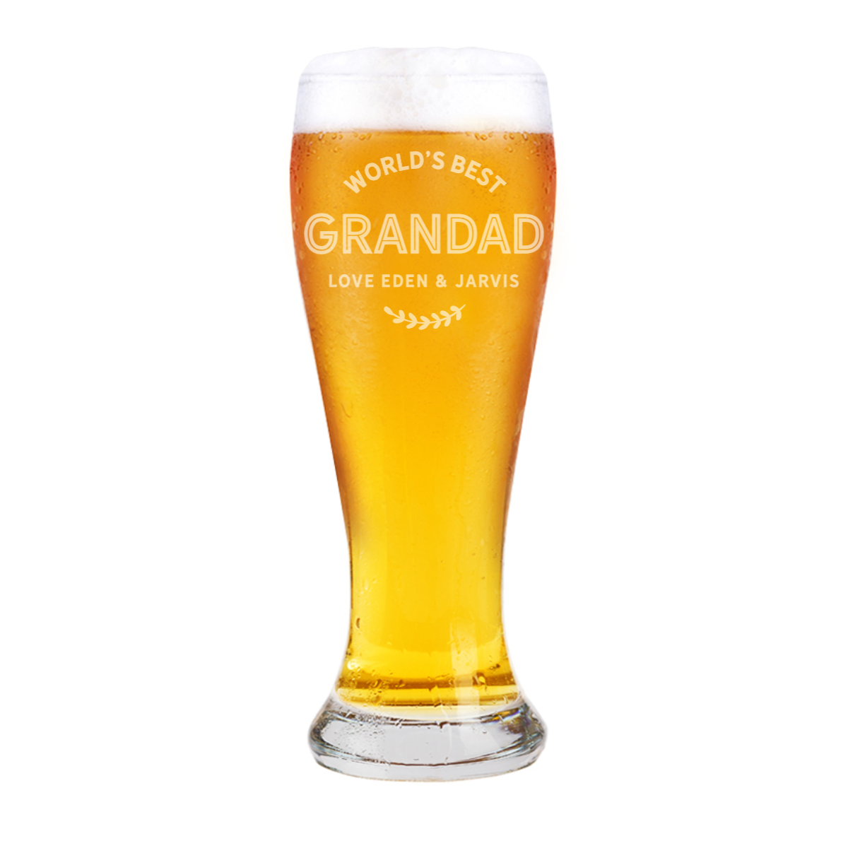 Father's Day Engraved 425 ml Tall Schooner Beer Glass