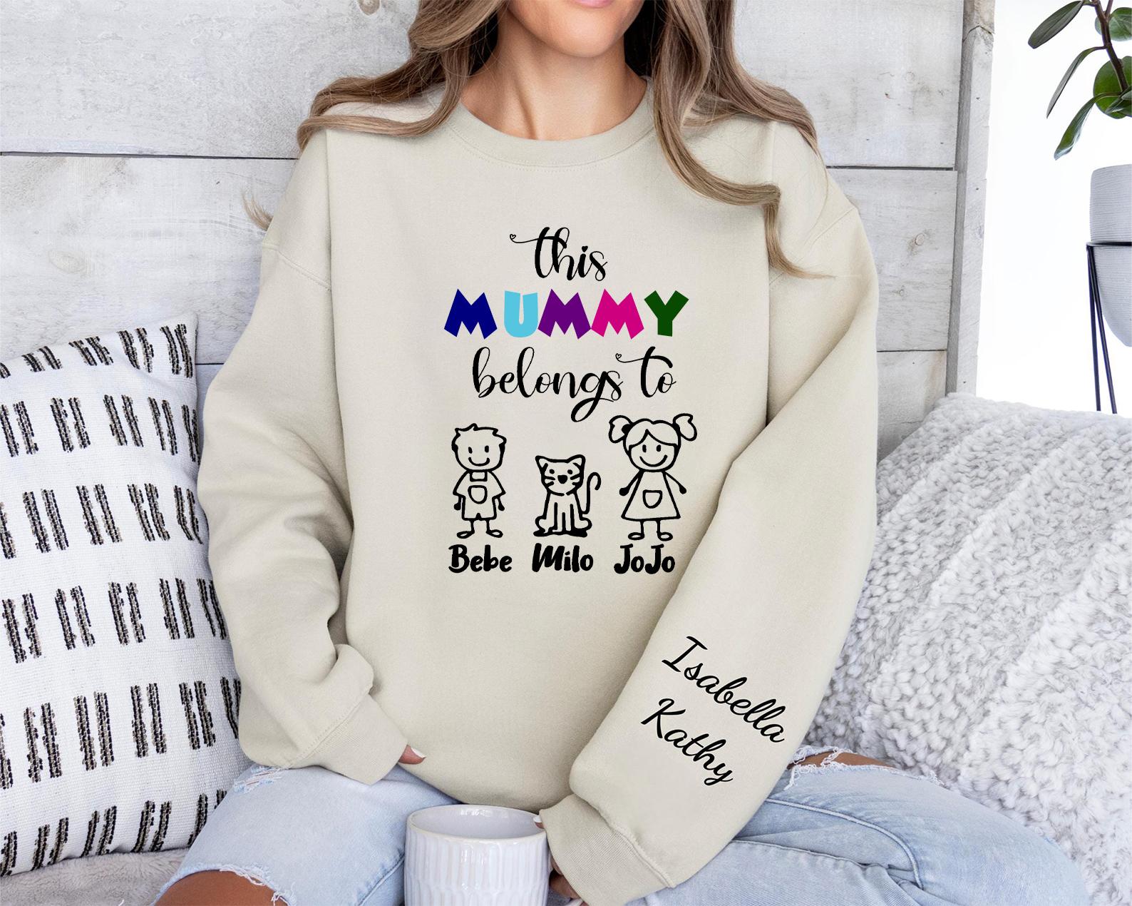 Custom THIS MUM BELONGS TO Shirt With Cartoon & Name Perfect Gift For Mom