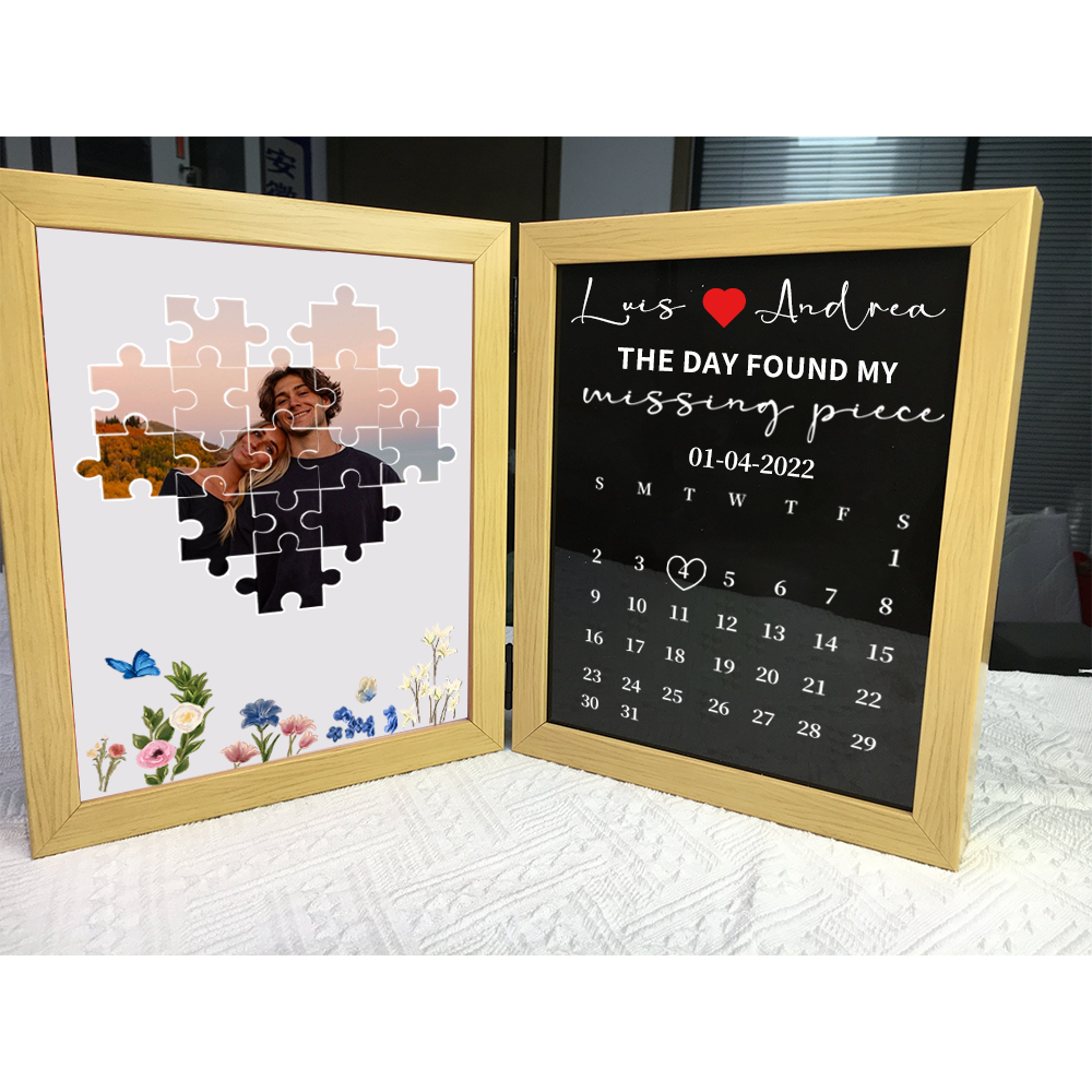 Personalized The Day I Found My Missing Piece Puzzele Photo Frame