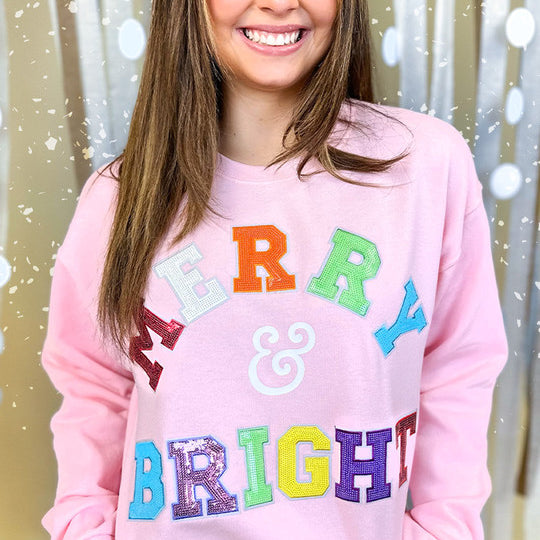 Merry and Bright Soft Chenille Sweatshirt – Cozy Up in Holiday Style! 🎄