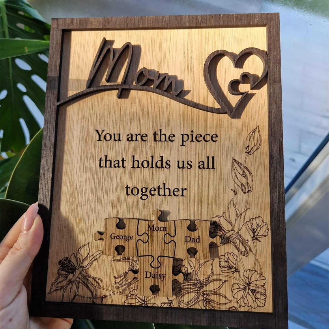 Mom Puzzle Sign Personalized Gift For Mother's Day (Customized free)