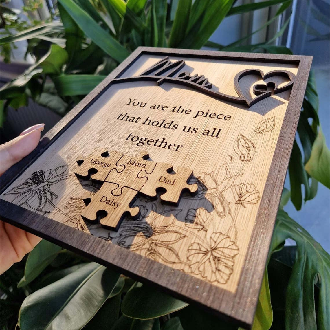 Mom Puzzle Sign Personalized Gift For Mother's Day