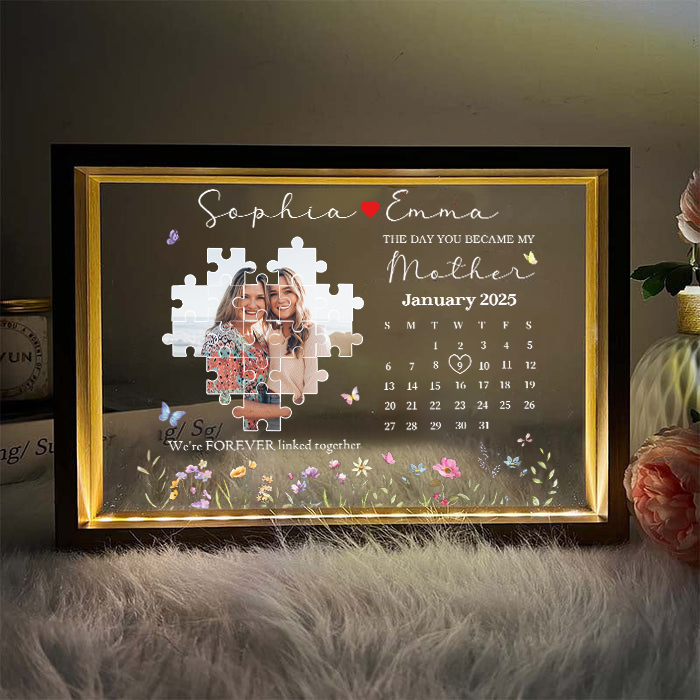 ⭐️Personalized The Day You Became My Mother Puzzle Photo Lightbox