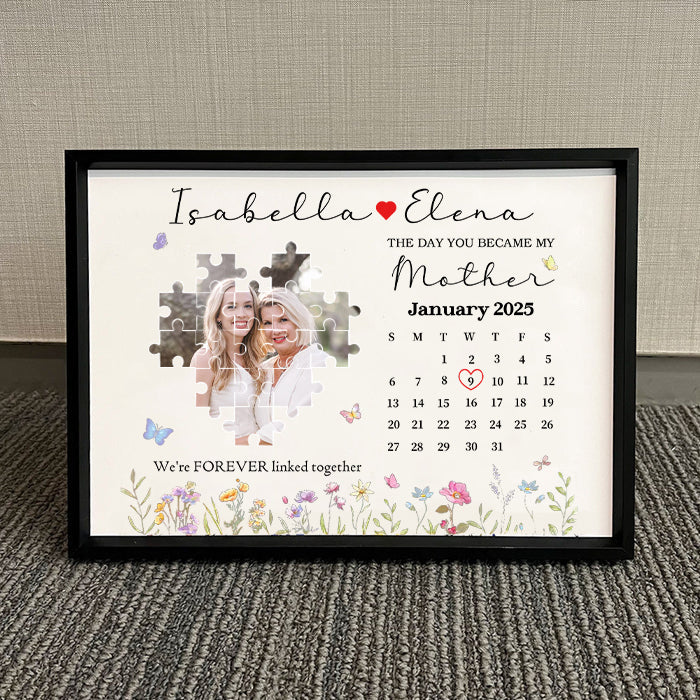 Custom The Day You Became My Mother Puzzle Photo Frame