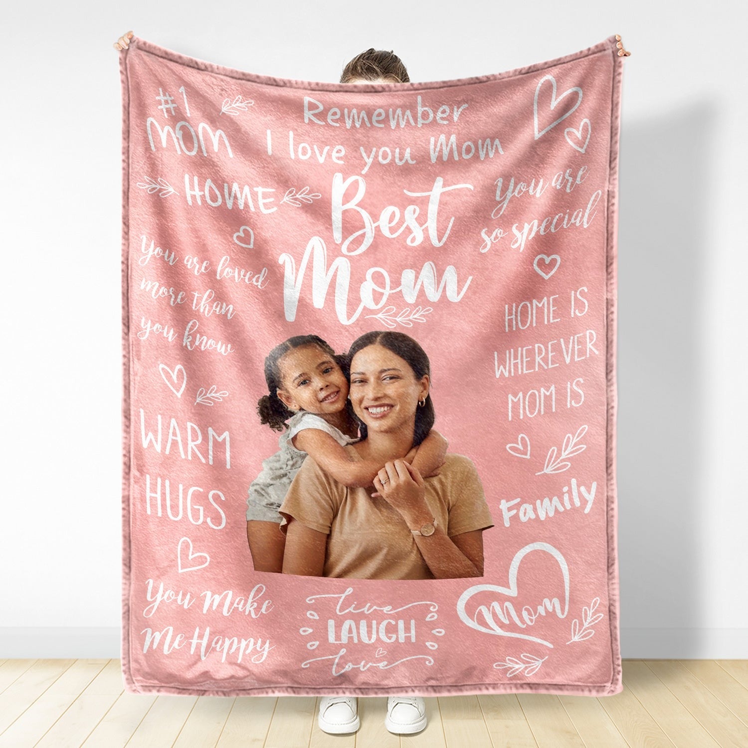 Custom Photo Remember I Love You Mom - Gift For Mom, Mother, Grandma - Personalized Fleece Blanket, Sherpa Blanket