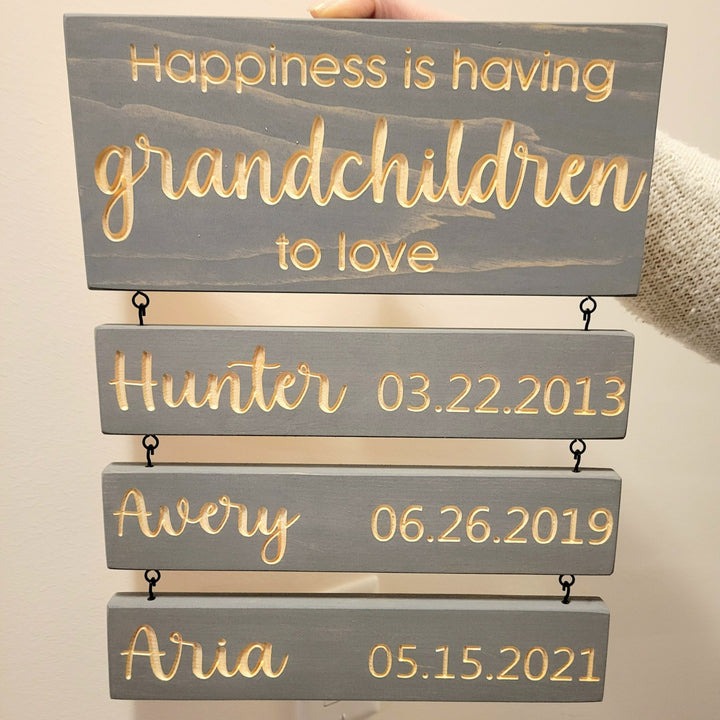 Grandkids Hanging Decor Sign