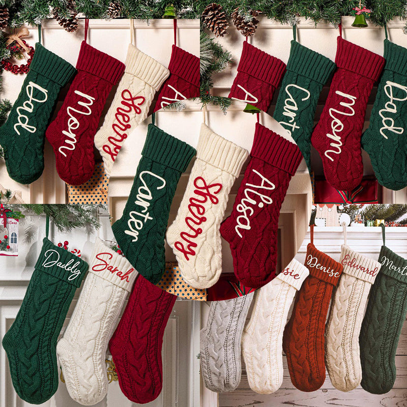 Personalized Embroidered Family Name Christmas Stockings