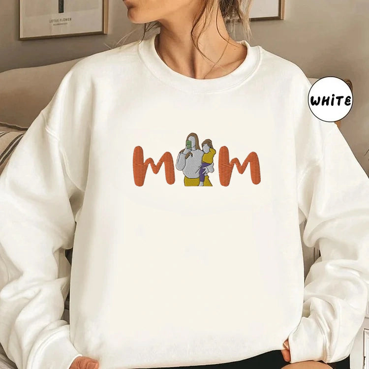 Custom mom sweatshirts with a photo of mom and child