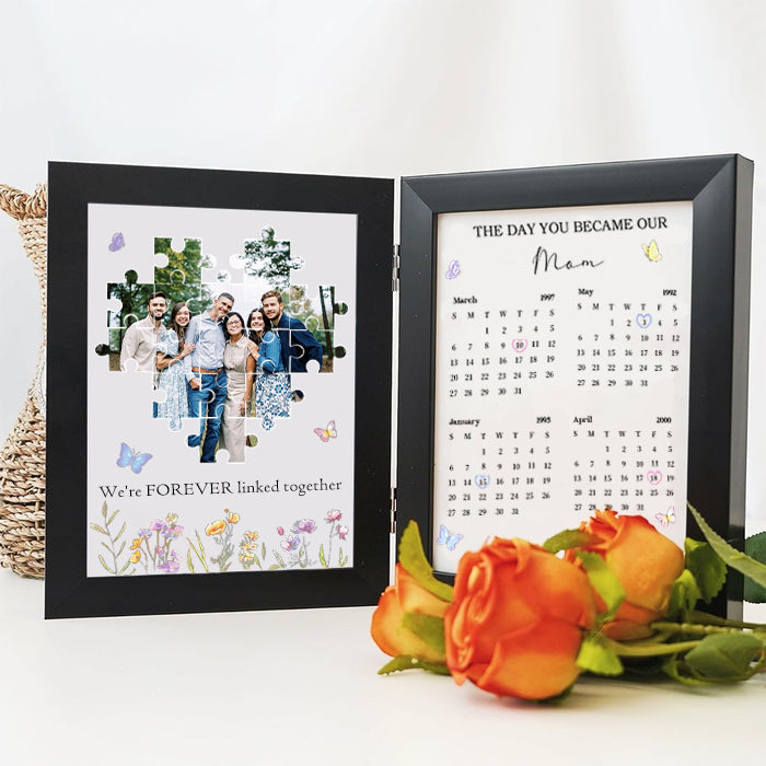 Custom The Day You Became Our Mum Puzzle Photo Frame