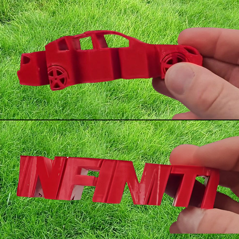 3D Car Flip Art Model, 3D Printed Two Face Model