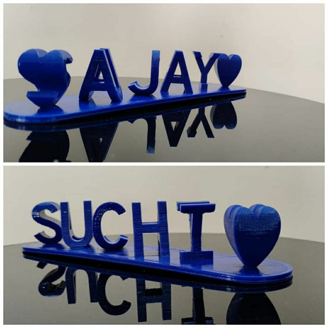 Dual Name Illusion Love 3D Printed as Sweet Gifts