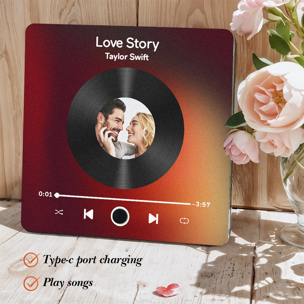 Personalized Custom Photo Music Fridge Magnet Can Play Songs and Adjust Volume, Gifts for Her