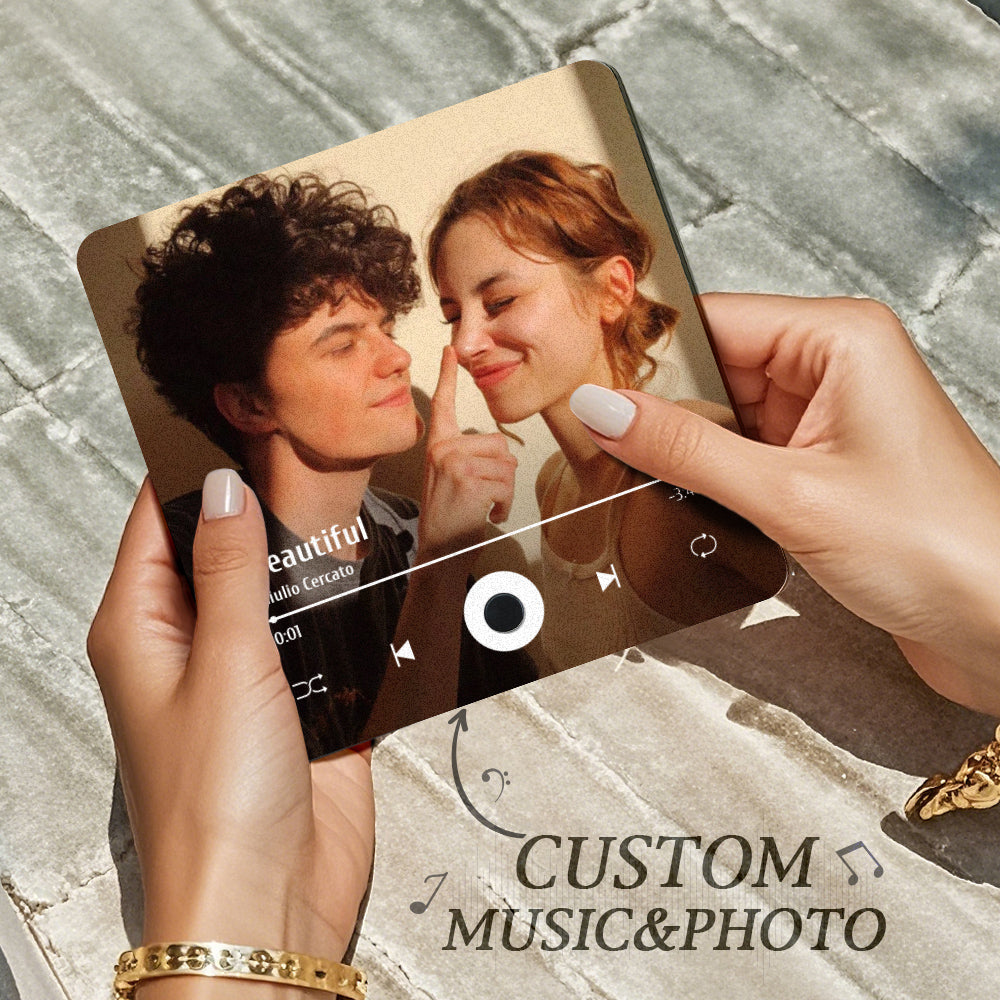 Personalized Custom Photo Music Fridge Magnet Can Play Songs and Adjust Volume, Gifts for Her