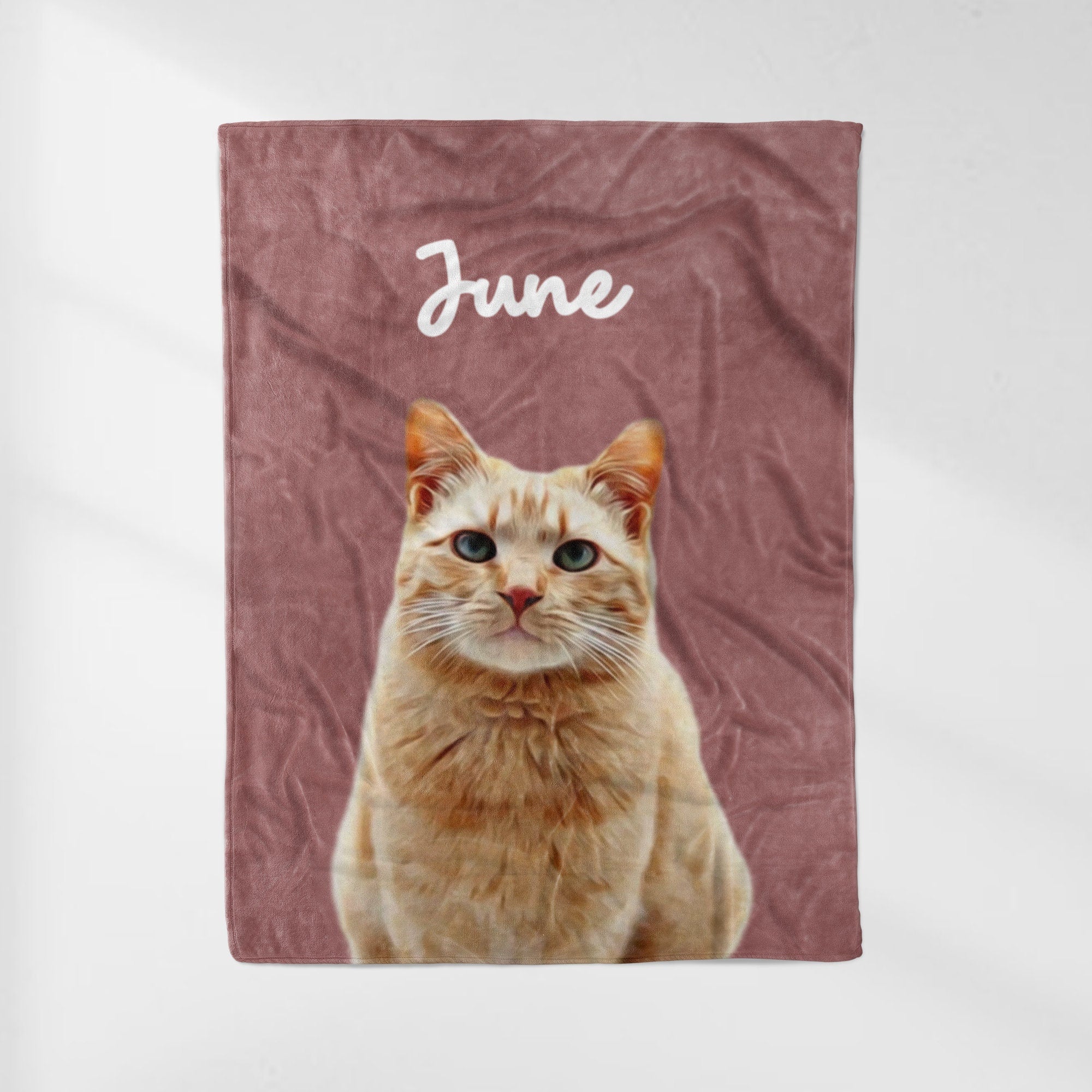 Personalized Pet Portrait Photo Fleece Blanket