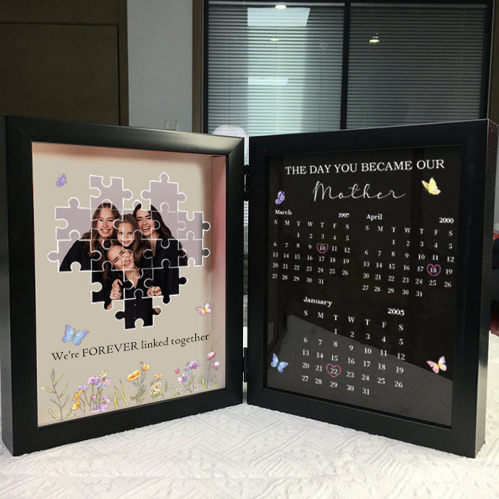 Custom The Day You Became Our Mum Puzzle Photo Frame