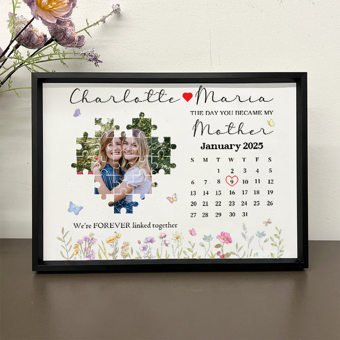 Custom The Day You Became My Mother Puzzle Photo Frame