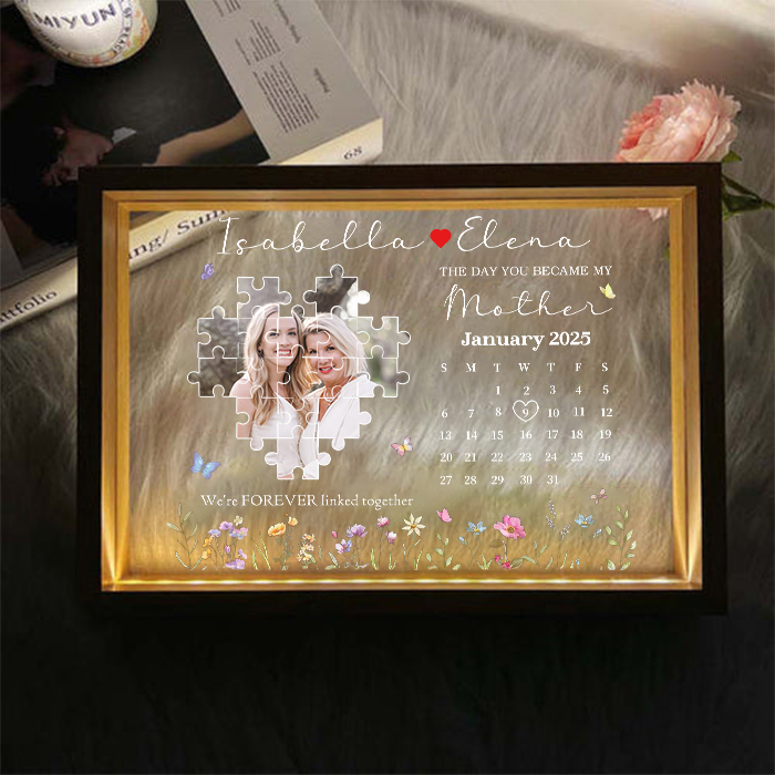 ⭐️Personalized The Day You Became My Mother Puzzle Photo Lightbox