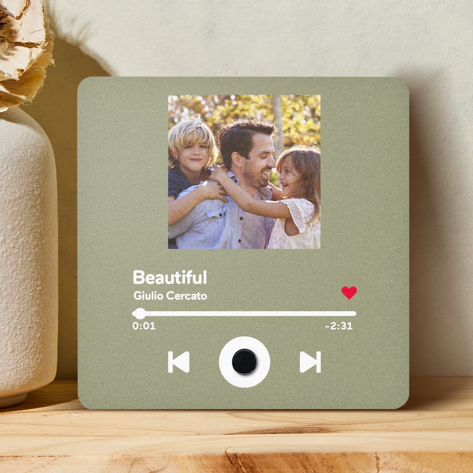 Personalized Custom Photo Music Fridge Magnet Can Play Songs and Adjust Volume, Gifts for Her