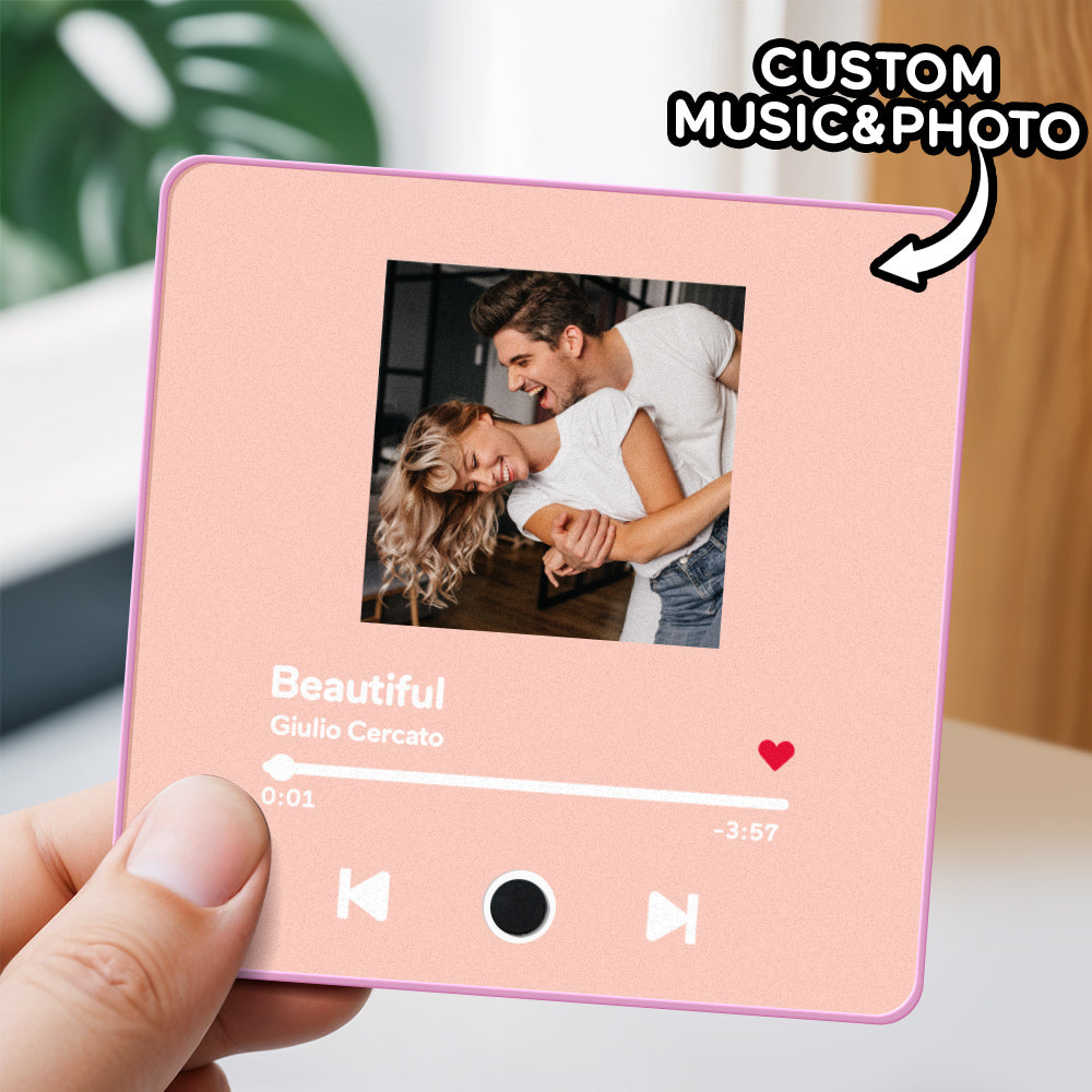 Personalized Custom Photo Music Fridge Magnet Can Play Songs and Adjust Volume, Gifts for Her