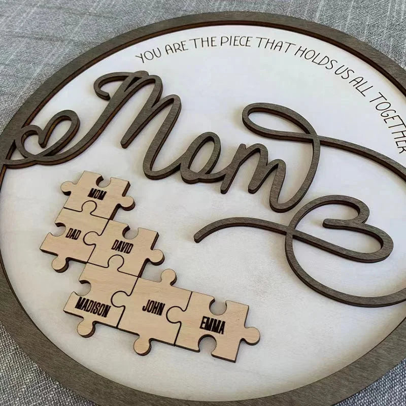 Wonderful personalized Wooden Puzzle Sign (Customized free)