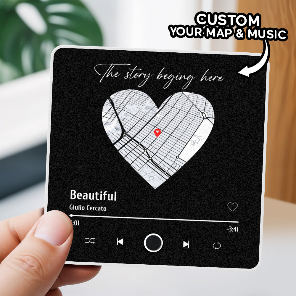 Personalized Custom Photo Music Fridge Magnet Can Play Songs and Adjust Volume, Gifts for Her