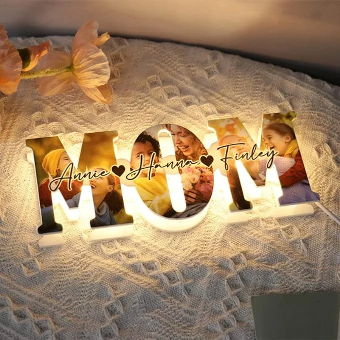 Personalized Photo Led Name Letter Night Light Acrylic Lamp Gifts for Mom