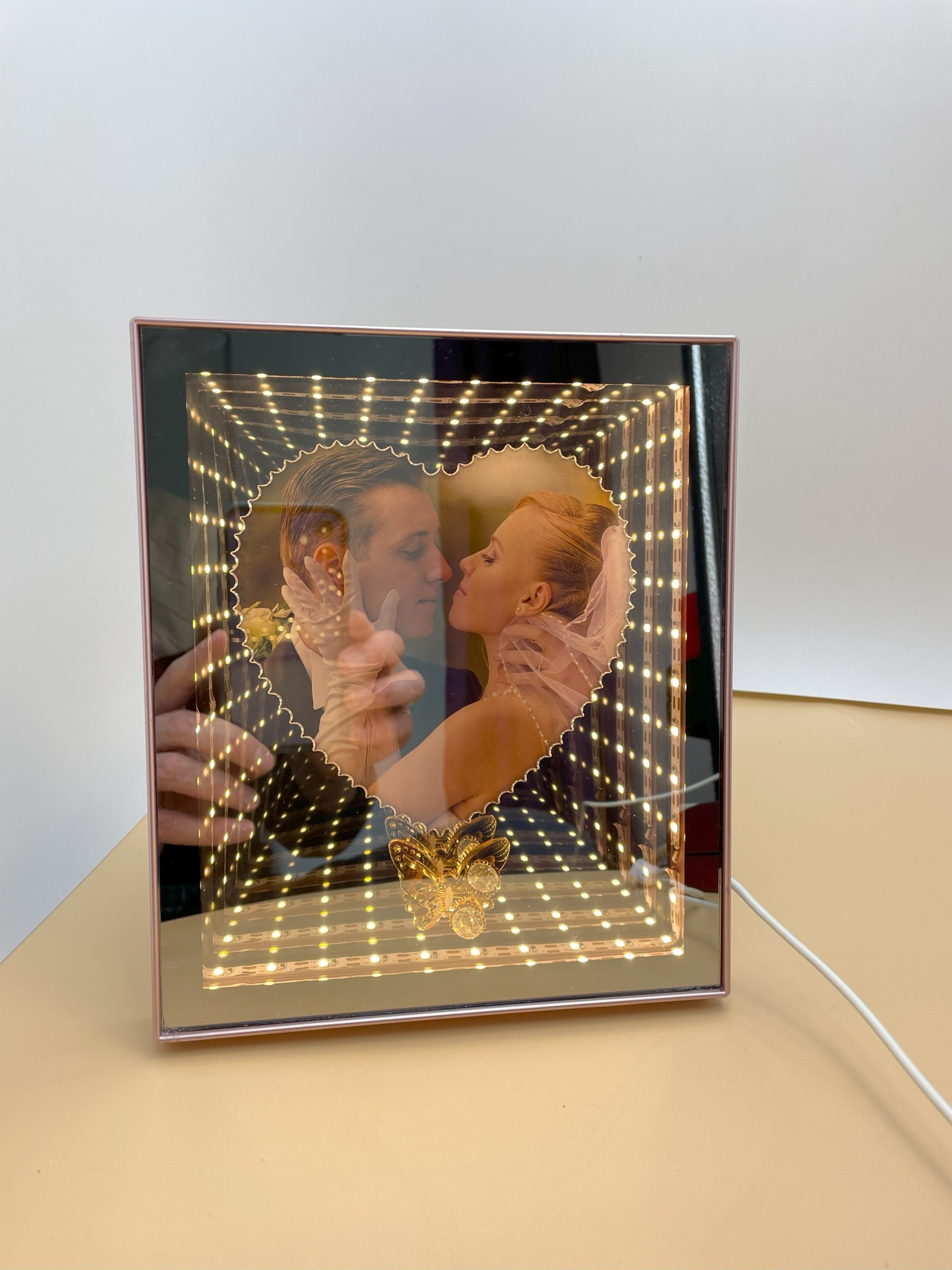 Customized Couple Photo Love Corridor Mirror Lamp