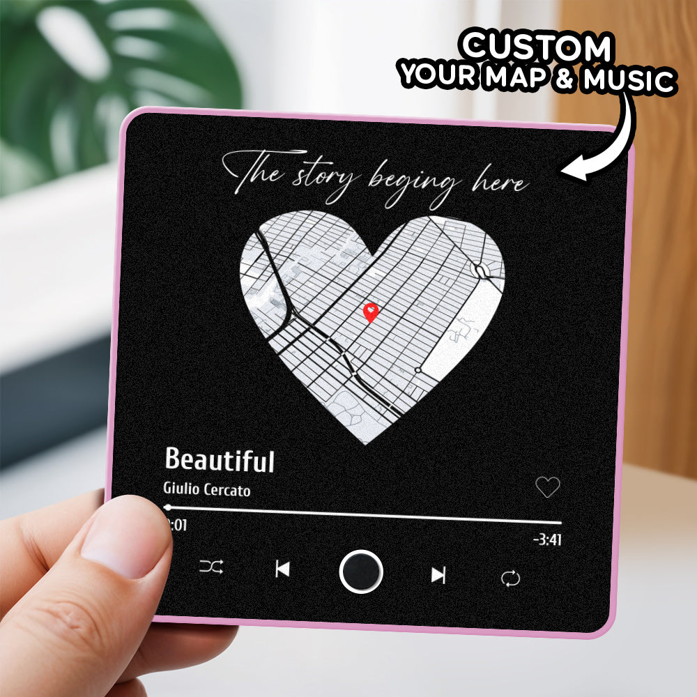 Personalized Custom Photo Music Fridge Magnet Can Play Songs and Adjust Volume, Gifts for Her