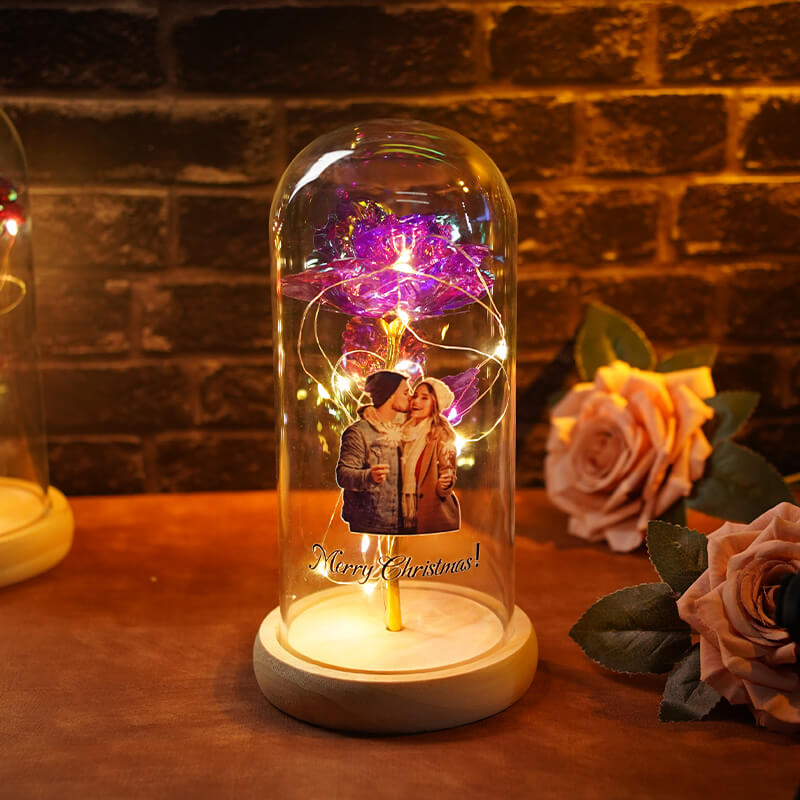 Customized Photo Preserved Flower Night Light