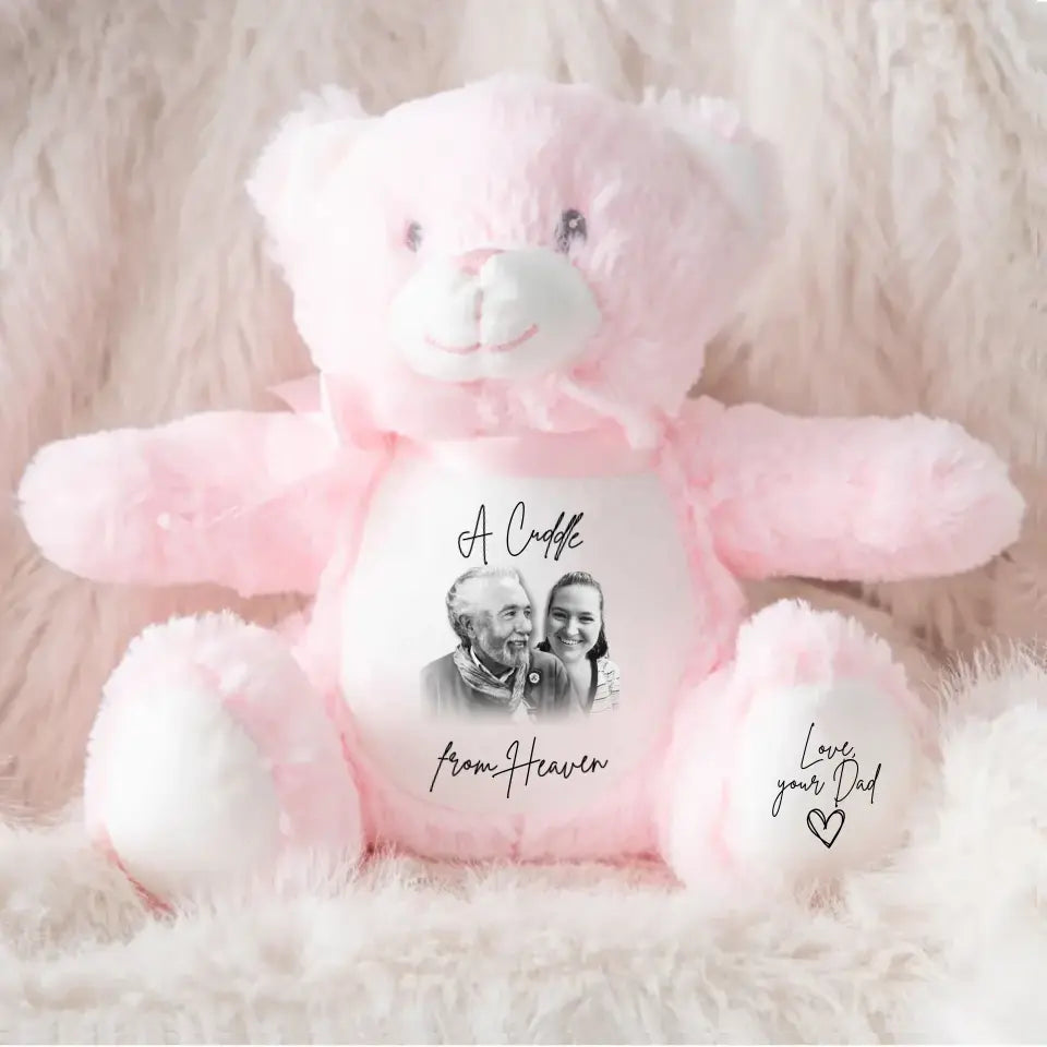 Personalised Cuddle Bear | A Heavenly Hug - Commemorate a Loved One