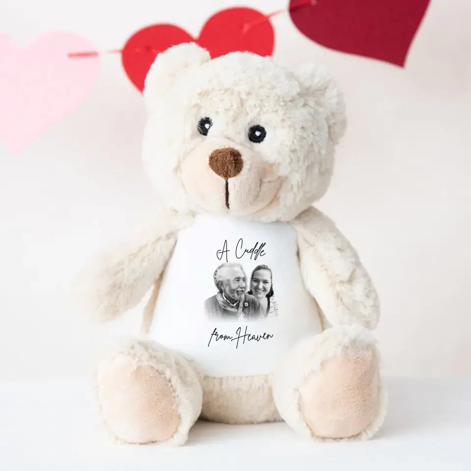 Personalised Cuddle Bear | A Heavenly Hug - Commemorate a Loved One