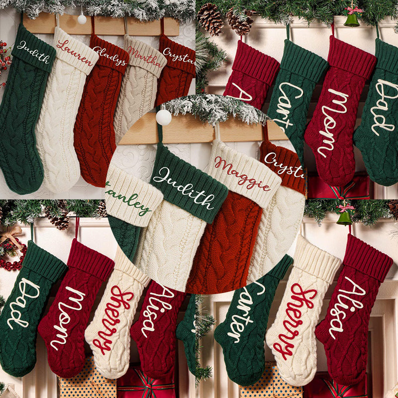 Personalized Embroidered Family Name Christmas Stockings