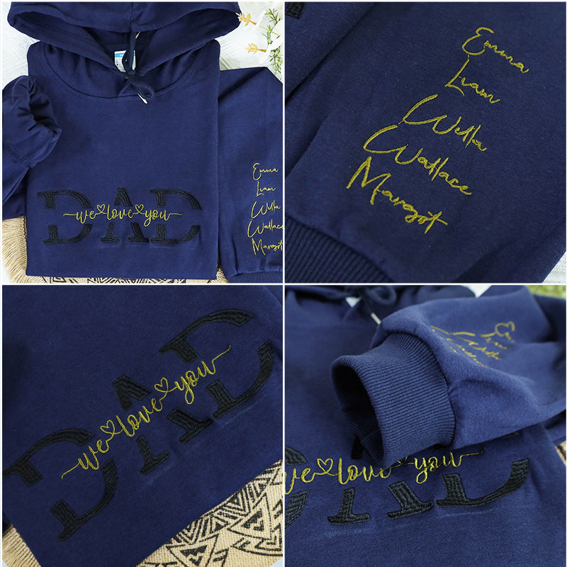 Dad Hoodie Personalized, Father T-Shirt Gift, Cool Dad Printing/Embroidery Sweatshirt