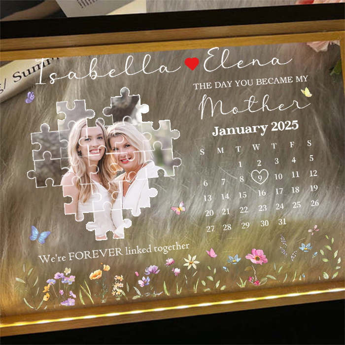 ⭐️Personalized The Day You Became My Mother Puzzle Photo Lightbox