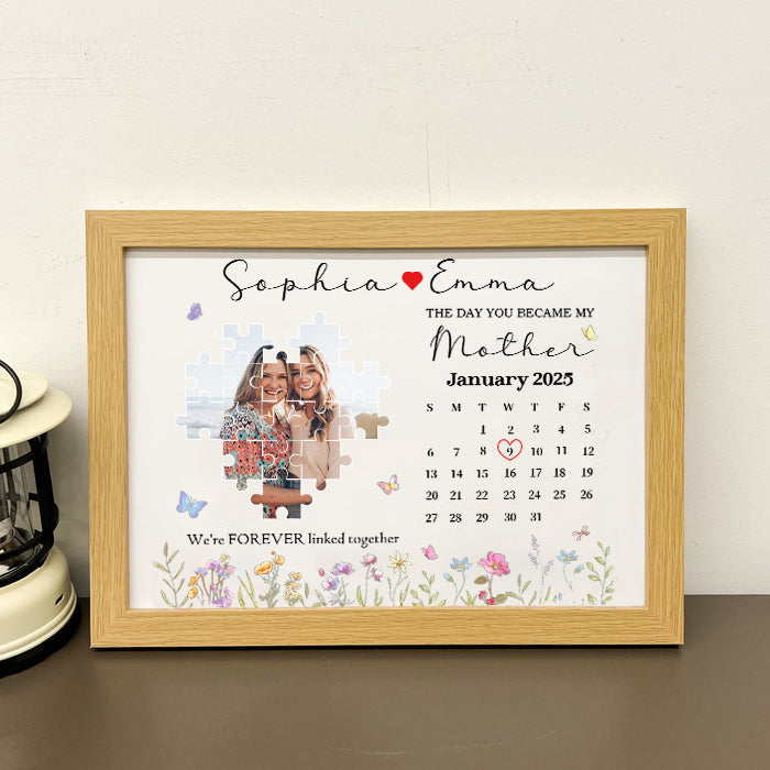 Custom The Day You Became My Mother Puzzle Photo Frame