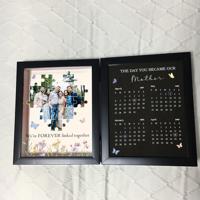 Custom The Day You Became Our Mum Puzzle Photo Frame