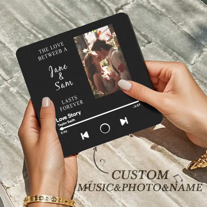 Personalized Custom Photo Music Fridge Magnet Can Play Songs and Adjust Volume, Gifts for Her