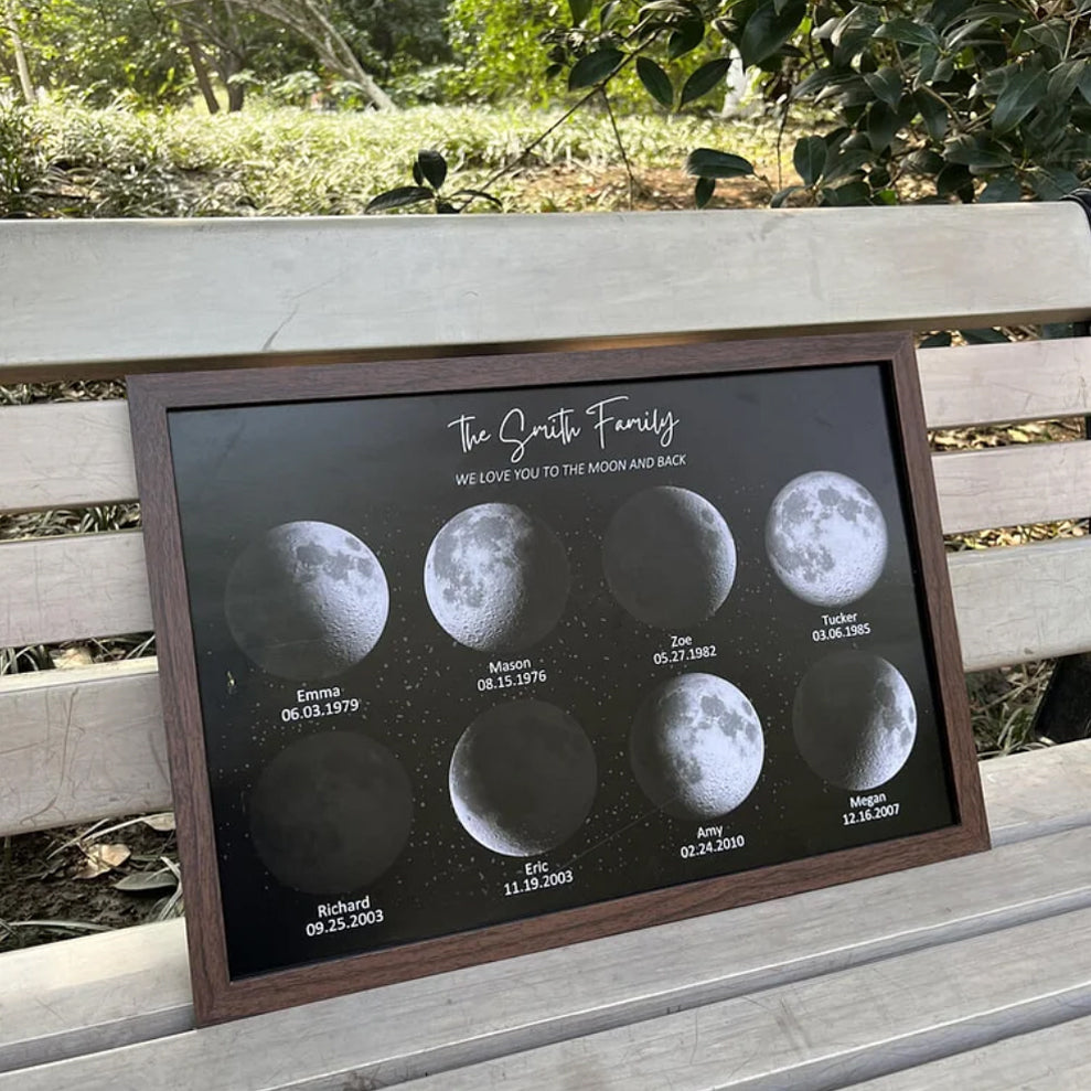 🎁Mother's Day Gift🌔Custom Moon Night Sky Print Family Gift (Customized free)