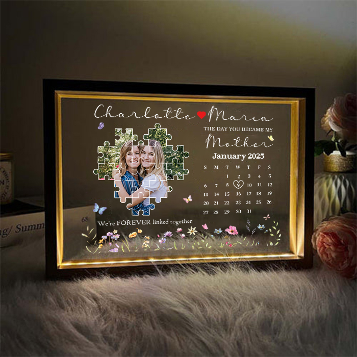 ⭐️Personalized The Day You Became My Mother Puzzle Photo Lightbox