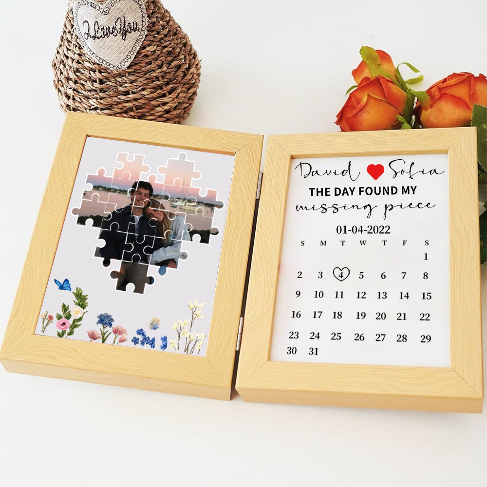 Personalized The Day I Found My Missing Piece Puzzele Photo Frame