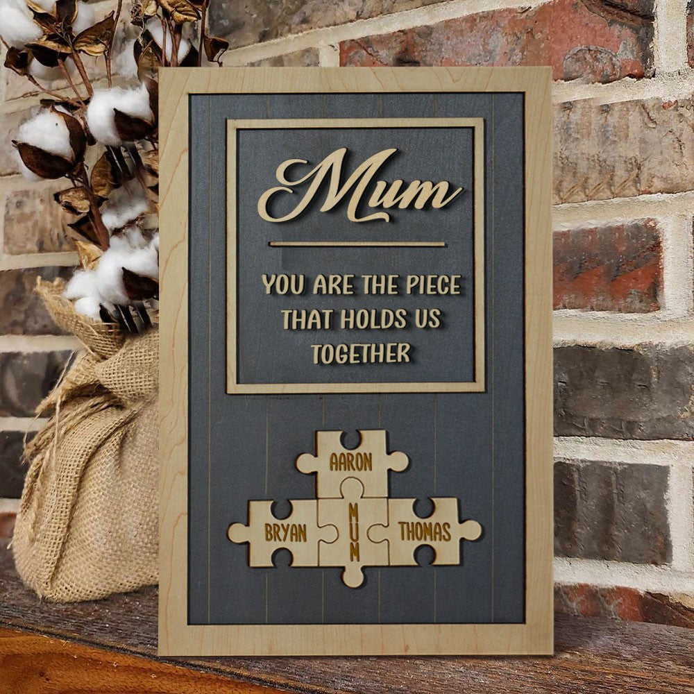 Mom Puzzle Sign Personalized Gift For Mother's Day (Customized free)