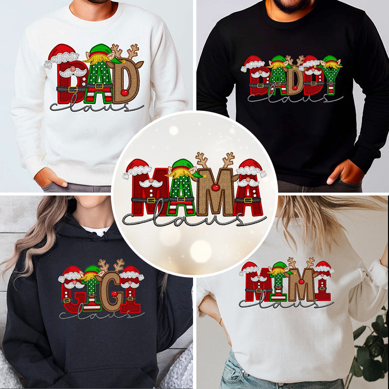 Personalized Christmas Style Family Claus Sweatshirt