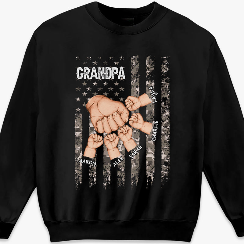 Grandpa Is Like Dad Without Rules - Family Personalized Custom Sweatshirt - Gifts to Dad