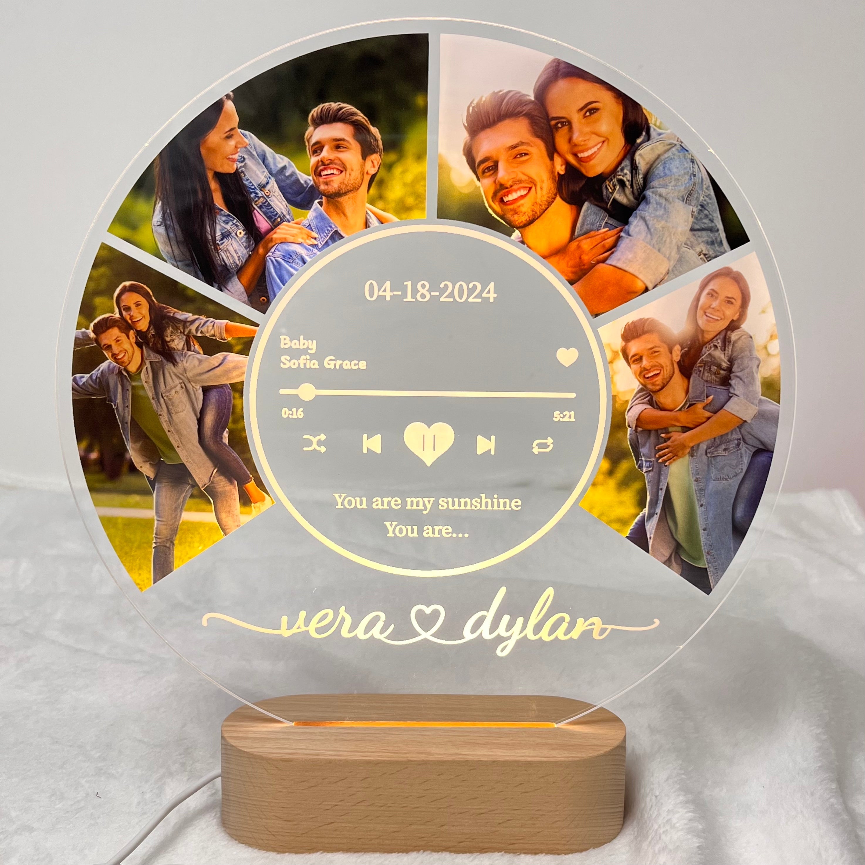 Personalized Photo Night Light Plaque